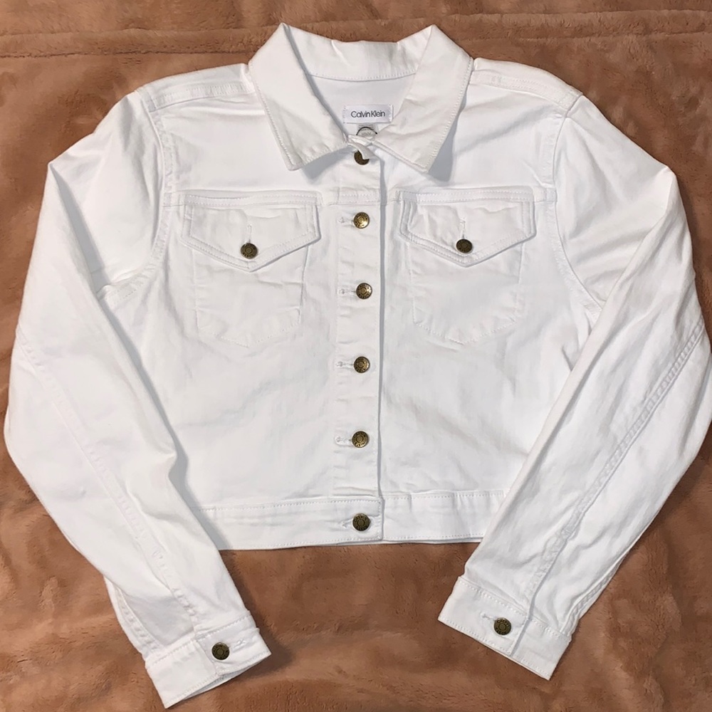 White Jean Jacket from Calvin Klein